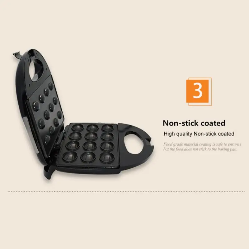 Bubble Waffle Makers Egg Mold Electric Non-stick Baking Pans Coating Plates Griddle-Ready Breakfast Temperature Control