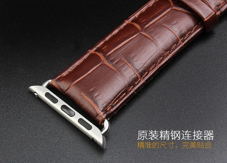 Серии 4/3/2/1 для Apple Watch группа 38 мм 42 мм 40 мм 44 мм для iwatch браслет кожаный с узором «крокодиловая кожа»