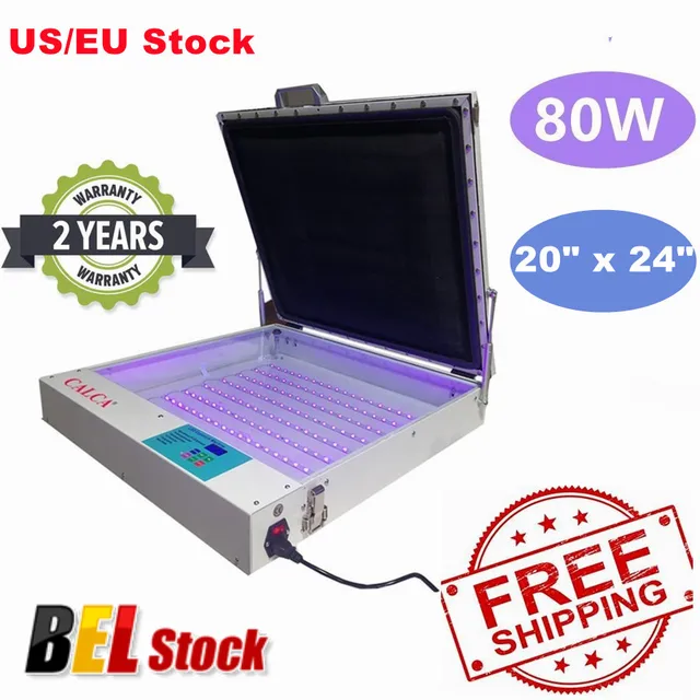 80W Tabletop Precise 50×60cm Vacuum LED UV Exposure Unit Silk Screen Frame Machine