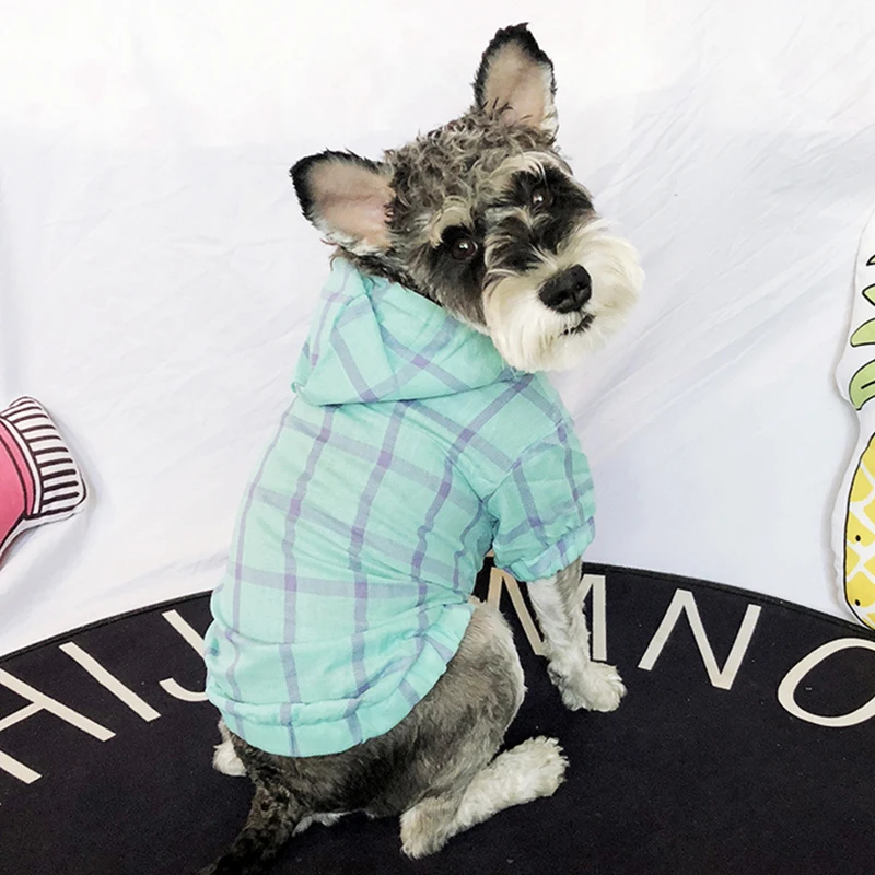 Летняя одежда для собак Солнцезащитная одежда с капюшоном для собак Солнцезащитная рубашка дышащая тонкая мягкая одежда для собак Одежда для кошек 35