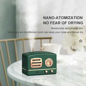 

Retro Humidifier Creative Small Ultrasonic Big Fog Amount Humidifier Home Office With Clean Air USB Charging