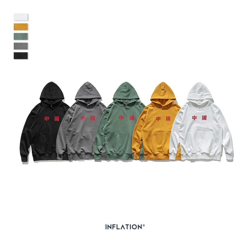  INFLATION DESIGN Oversized Men Hoodie China Big Logo Hoodies In Multi Colour For Men Loose Fit Cott