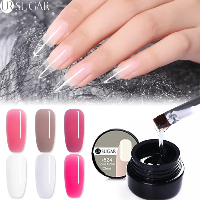 

UR SUGAR Poly Quick Extension Nail Gel Polish Pink White Clear Soak off UV Builder Extend Gel Tips Soak off Building Nails Art