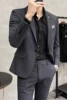 Men's Suit Jacket with Pant Formal Slim Fit Business Work Wedding Stage Tuxedo Fashion Best Men Social Dress Suit 2 Pieces Sets 6
