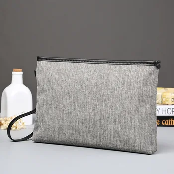 

Xiao.p Canvas Men's Business Clutch Wallet Wrist Money Bags Multifunction Purse Wallets Card Holder Casual Mobile Phone Bag