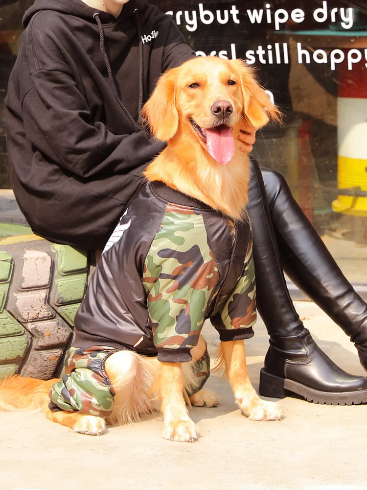 Зимняя одежда для домашних животных для собак камуфляж щенок куртка для питомца Теплые Комбинезоны для собак одежда комбинезон