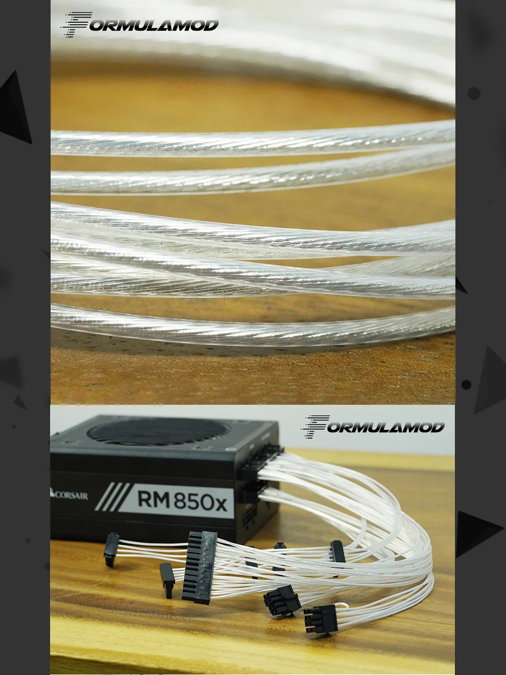 FormulaMod Fm-HDC-SL, полностью модульная PSU кабели, 18AWG посеребренные, для Corsair RM/SF/серии HX модульная PSU