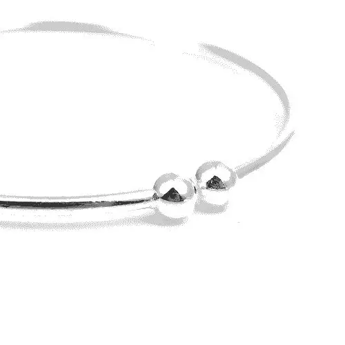 Doreen Box Simple For Girl Iron Based Alloy Open Cuff Bangles Bracelets Circle Ring Silver Casual Accessories 18.5cm, 5 PieceCs