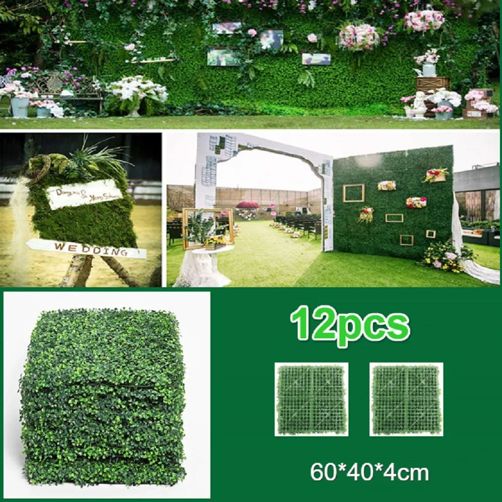12pcs 40 60cm Artificial Boxwood Hedges Panels Privacy Synthetic Balcony Fencing Ivy Fence Wall Home Garden Outdoor Decoration Artificial Plants Aliexpress
