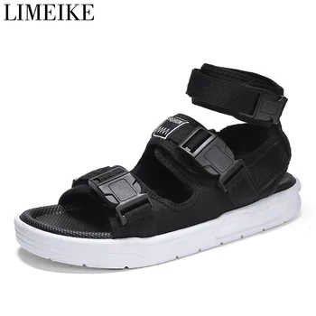 

Men's Summer Sandals High Quality Casual Style Beach Shoes Male Outdoor Holiday Travel Footwear Teenager Youth Velcro Sandals