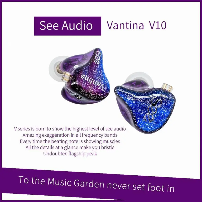 SeeAudio Vantina 10 V10 10BA Knowles Balanced Armature Tuning Customize HIFI Music Monitor Studio Audiophile Earbuds Earphones