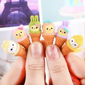 

simulation food Kawaii Flatback Resin Cartoon Animal ice cream Cabochons scrapbook Accessories DIY Hair Bows Center