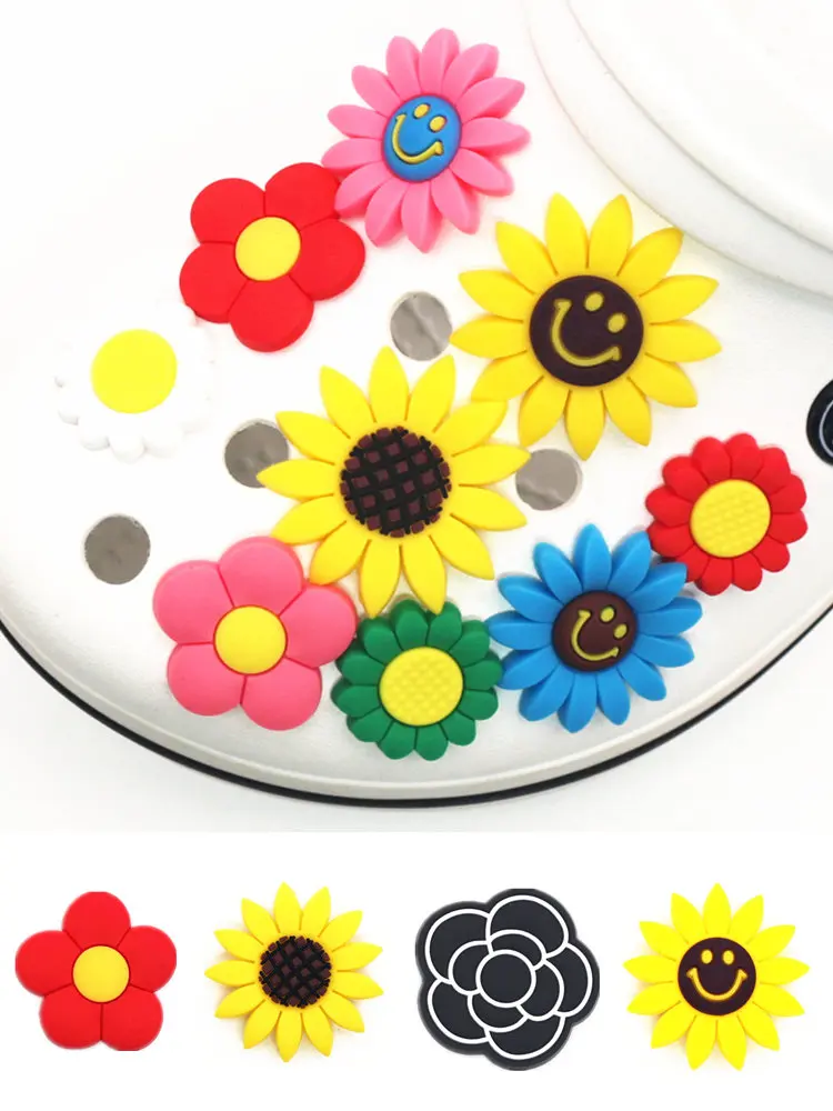 croc charms sunflower