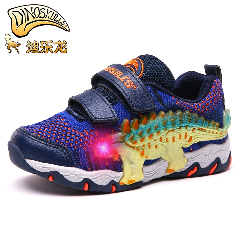 

Dinoskulls 3D Dinosaur Children Shoes 2020 Autumn Glowing Sneakers For Boys Kids LED Light Sports Running Shoes Mesh Breathable