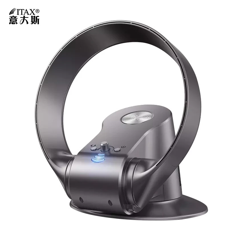 

Cold and warm dual-use leafless electric fan home mute mini small desktop landing remote control timing fashion ITAS6626A
