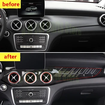 Dashboard decoration central console panel suitable For Mercedes Benz A/GLA/CLA class C117 W1172012-18 Car parts carbon fiberLHD 1