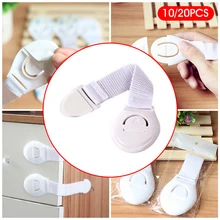 

10/20Pcs Drawer Door Cabinet Cupboard Toilet Safety Locks Baby Kids Safety Care Plastic Locks Straps Infant Baby Protection