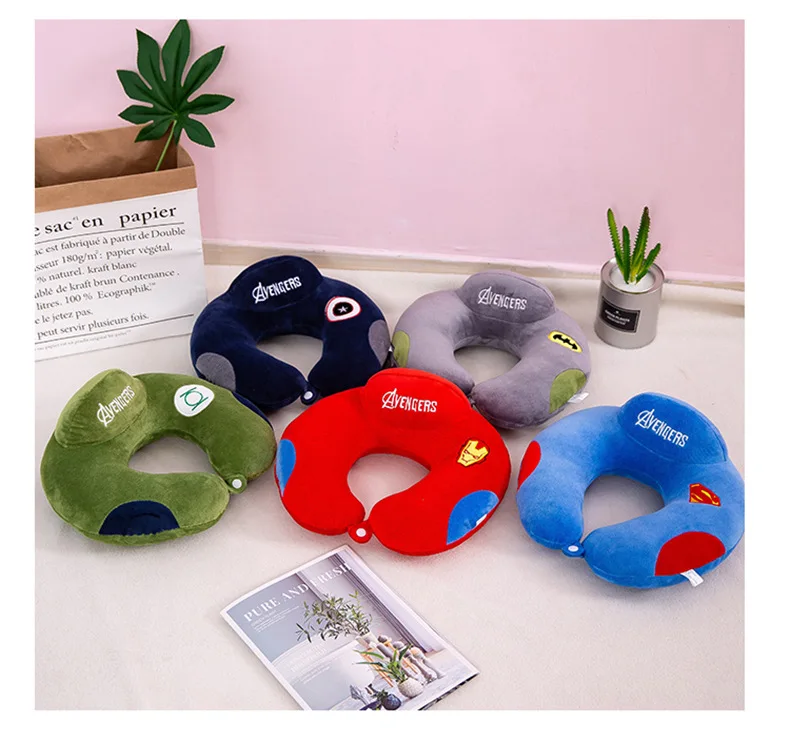 Cute cartoon plush neck pillow 30*30cm office nap work reading travel nursing neck U-shaped pillow plush stuffed toys