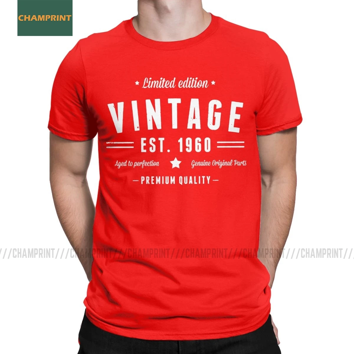 Винтажная лимитированная коллекция Vintage Est. 1960 футболки Для мужчин 100% хлопок 60 лет