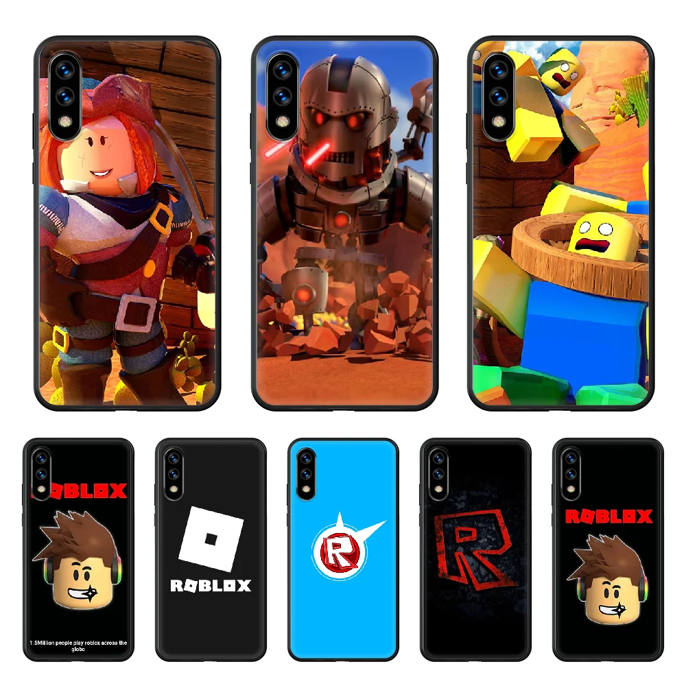 

game Robloxes Phone Case hull For huawei honor play 6 7 8 9 10 view 20 A X i pro lite black shell trend hoesjes painting