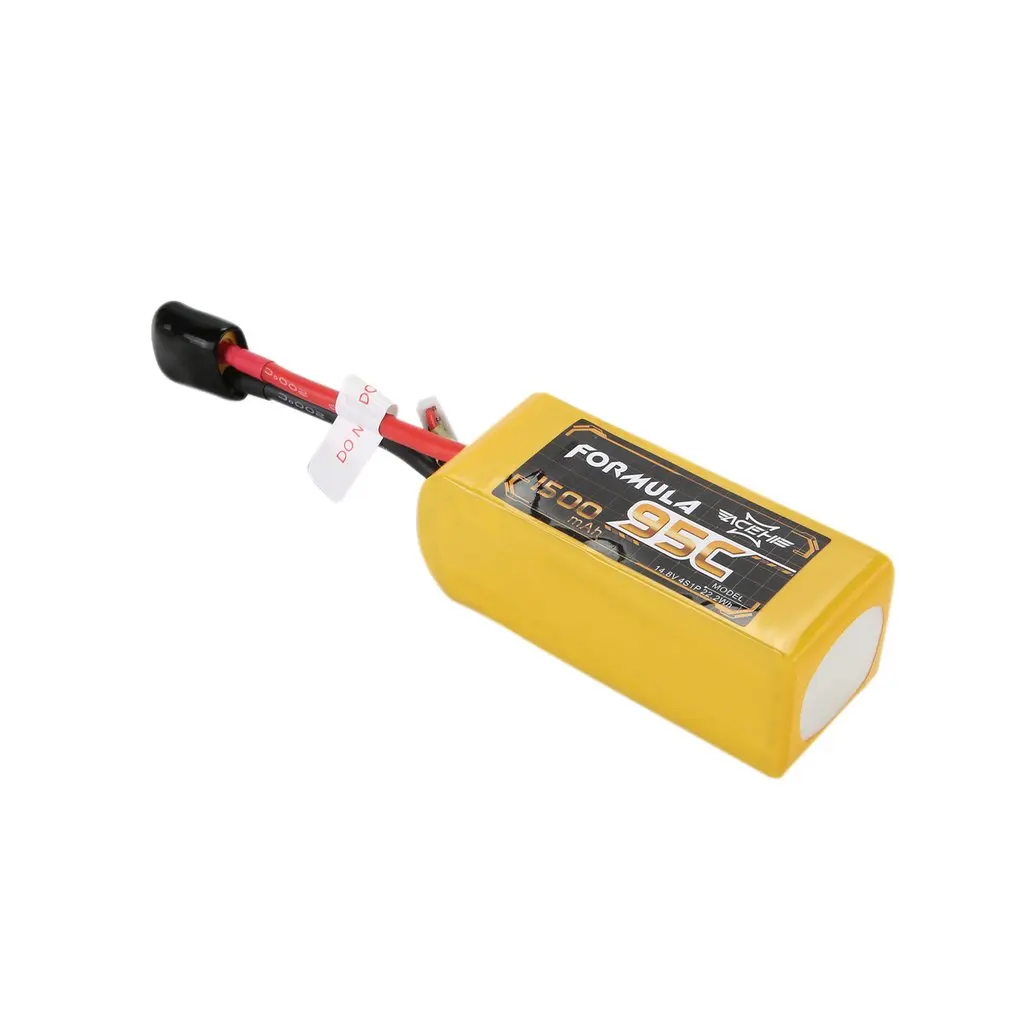 1500mAh 95C 14.8V 4S1P 22.2Wh Capacity Lightweight High Rated Racing Series Lipo Battery With XT60 Plug For FPV Racing Model Toy