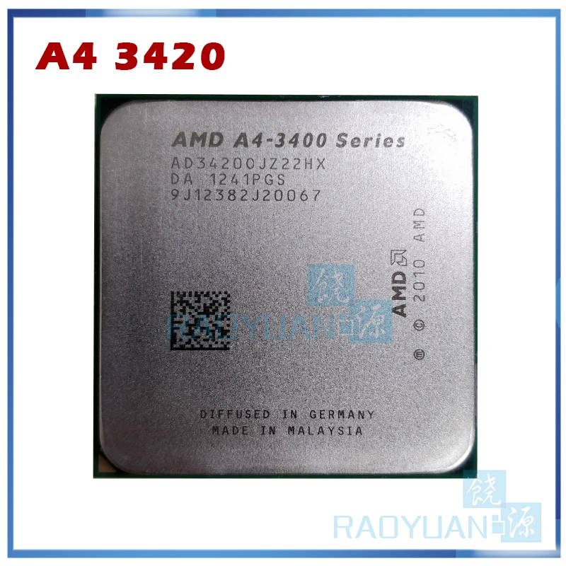 AMD A4-Series A4-3420 A4 3420 2 8 ГГц двухъядерный процессор Процессор AD3420OJZ22HX гнездо FM1 |