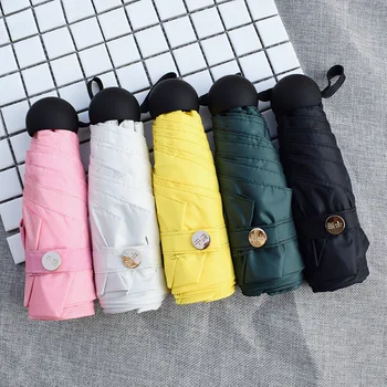

Mini Pocket Umbrella folding umbrella rain women windproof 5 Folding umbrella Sunscreen Female Light weight Portable Trave