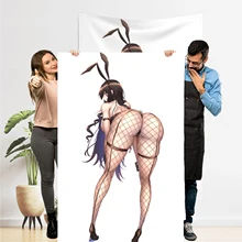 

Hentai Anime Manga Poster Tapestry Sexy Nudity Women Poster Wall Hanging Gender Reveal Decorations Sexy Adult Merch Room Decor