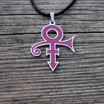 

SanLan 10pcs Purple Prince Love Symbol necklace with rope chain 50cm