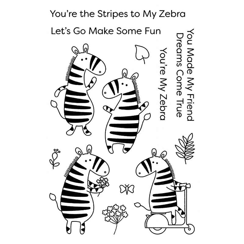 

zebra Transparent Clear Silicone Stamp/Seal for DIY scrapbooking/photo album Decorative clear stamp