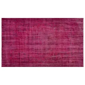

Handmade Fuchsia Vintage Overdyed Turkish Area Rug 141x234 Cm-4'8''X7'8''