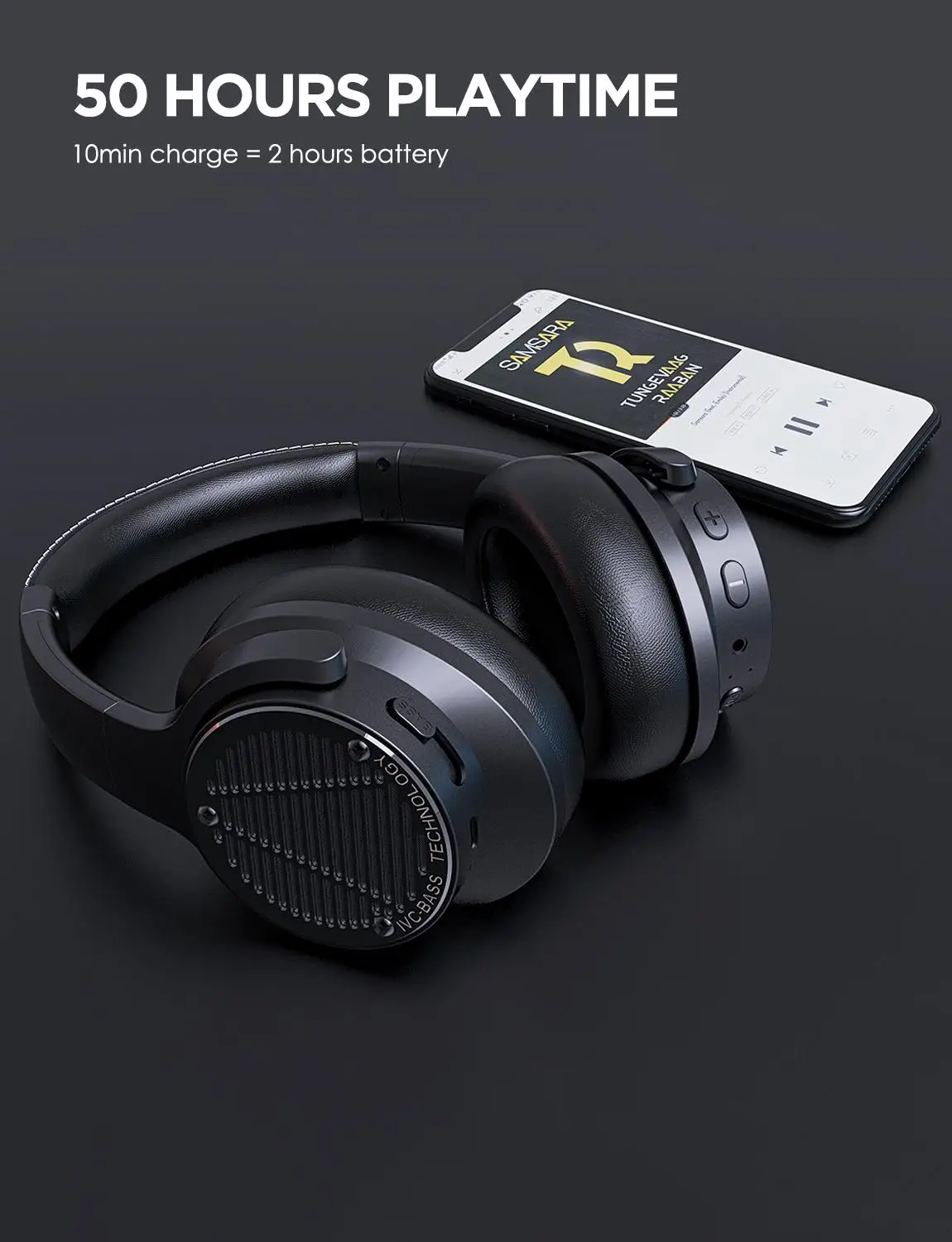 AUSDOM BASS ONE Headphones Wireless Bluetooth