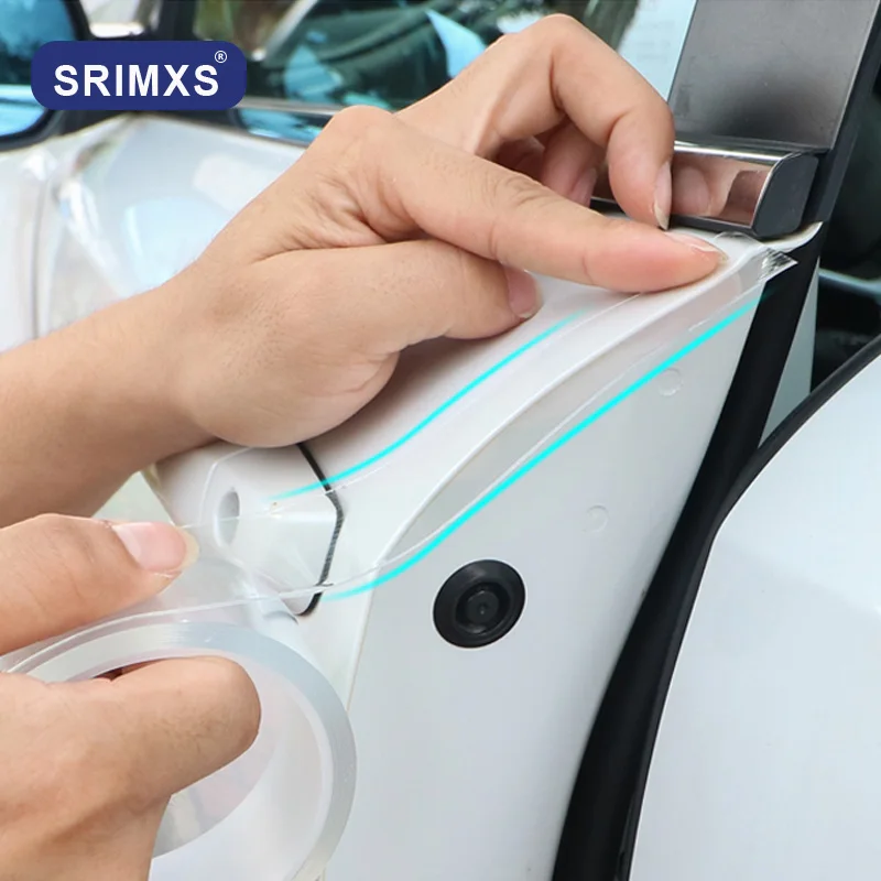 

Car Door Protector Stickers Anti Scratch Nano Tape Auto Trunk Sill Scuff Plates Protector Film Door Edge Protective Seal Styling