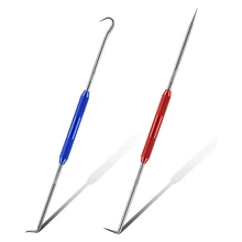 Graveur à Double pointe, crochet d'outil de traçage en métal, outil de marquage de pointe à 45 degrés et 90 degrés pour machinistes et techniciens, 2 pièces