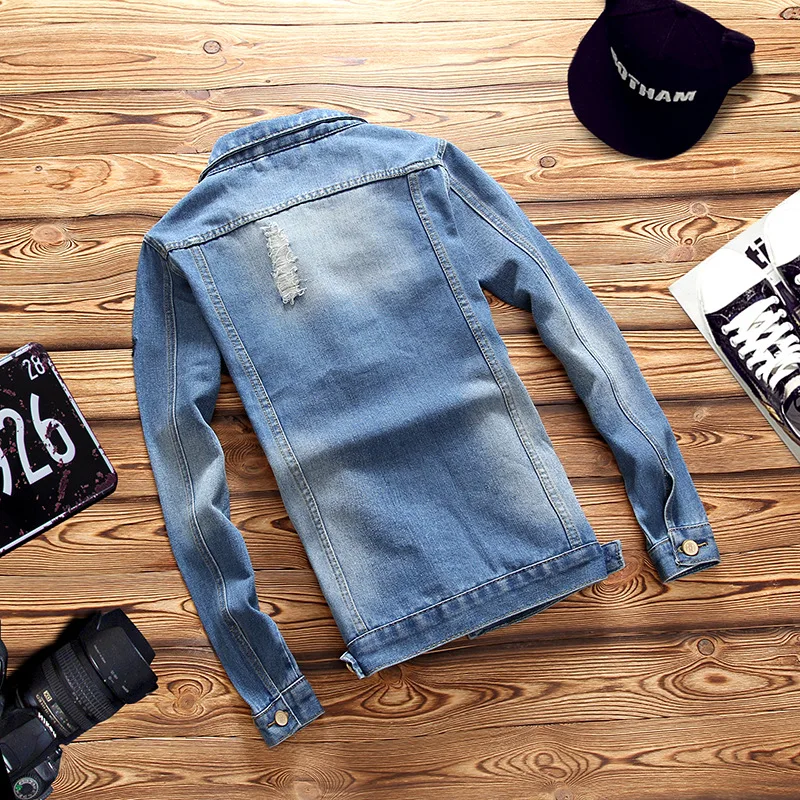 

2018 Autumn New Style MEN'S Denim Jacket Korean-style Slim Fit Washing Men's Jeans Coat Versatile Kyk9012