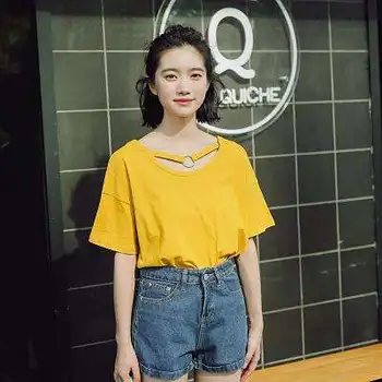 

Summer 2020 short sleeve t shirt Women Top Garment burgundy