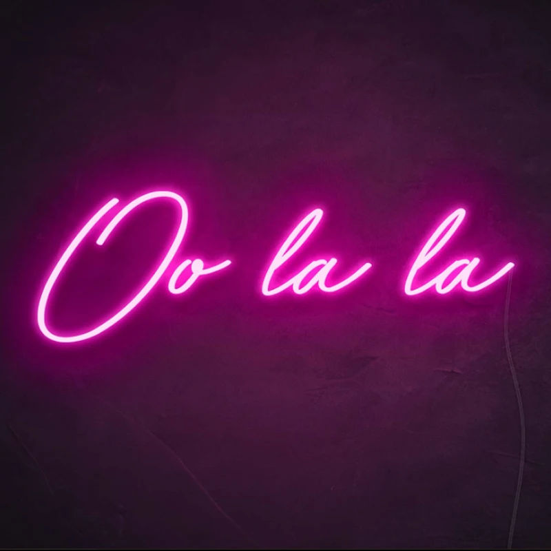 

Oo La La Led Neon Sign Custom Decoracion Display Acrylic Flex Cartel Cool Light For Shop Party Gift Home Wall Decor