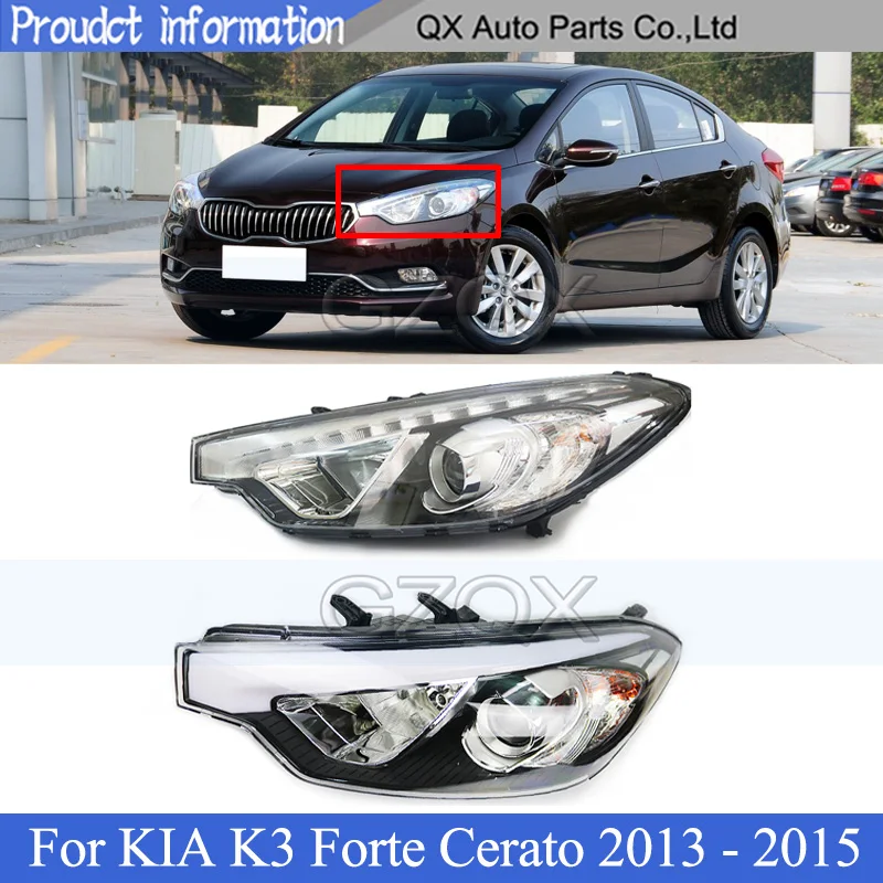 CAPQX светодиодный передний бампер головной светильник лампа для KIA K3 Форте Cerato 2013