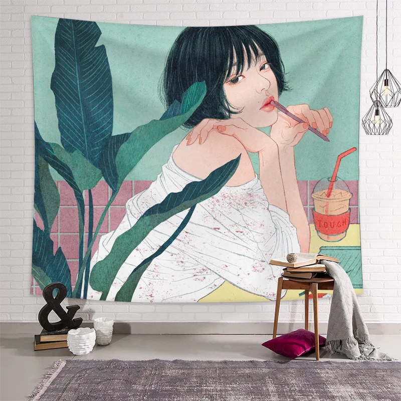 Хиппи гобелен настенный Декор Instagram Dorm Декор Психоделическое одеяло на заказ настенная ткань - Цвет: Tb-4