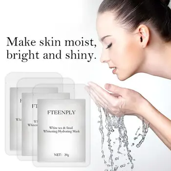 

Plant White Snail Sleeping Face Mask Whitening Hydrating Moisturizing Firming Repairing Brighten Facial Skin Care