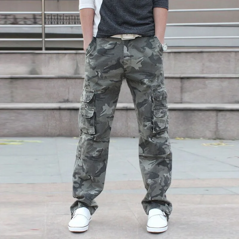 

2019 Autumn And Winter New Style Men's Fashion Pure Cotton Outdoor Bib Overall MEN'S Casual Pants Camouflage Trousers