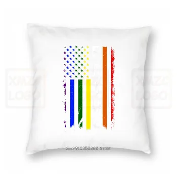 

Rainbow American Flagpride Unisex Pillow case Women Men