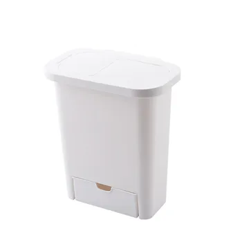 

Cabinet Mounted Trash Can Wall-mounted Kitchen Garbage Bin Dustbin with Lid 40X20X10 TB Sale