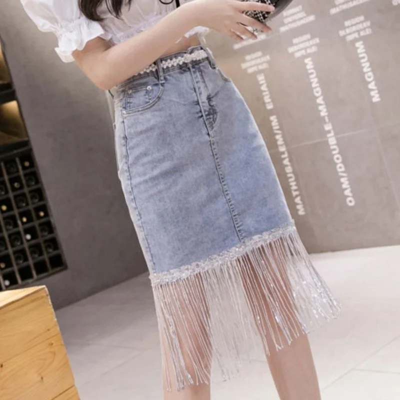 

Женская облегающая юбка с блестками, облегающая трапециевидная юбка с высокой талией для офиса, лето