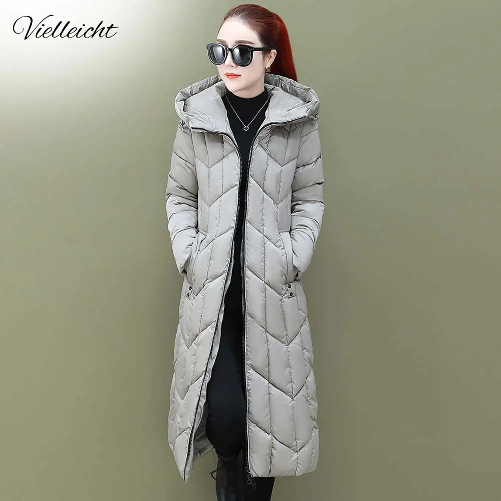 

Vielleicht 2019 New Winter Jackets And Coats Hooded Long Parkas For Women Wadded Jacket Warm Hooded Quilting Winter Jacket Women