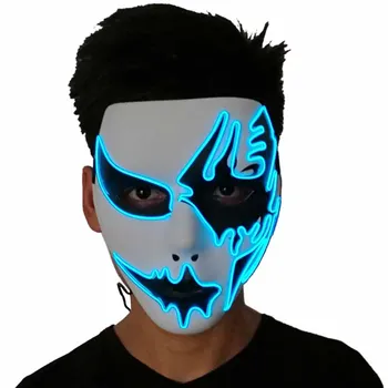 

Festival Party Mask LED Mask Light Up Party Masks Neon Environment-friendly Mascara Horror Mascarillas Glow Dark Masque