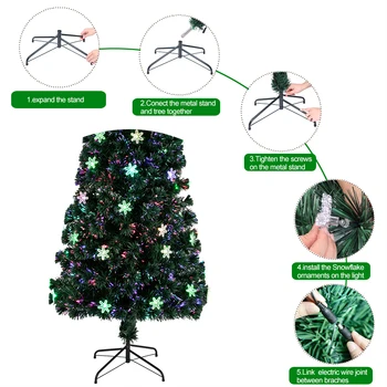 

7FT Small Light Fiber Optic Christmas Tree 290 Branches