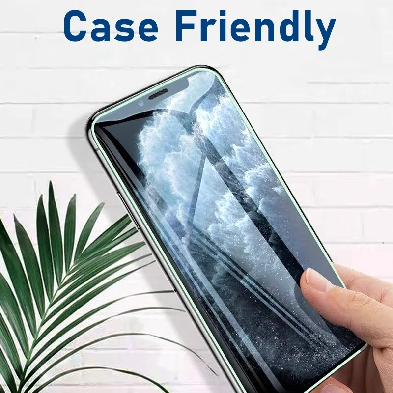 Светящееся закаленное стекло с полным покрытием для Iphone XS 11 Pro Max 8 7 6 Plus Защитная