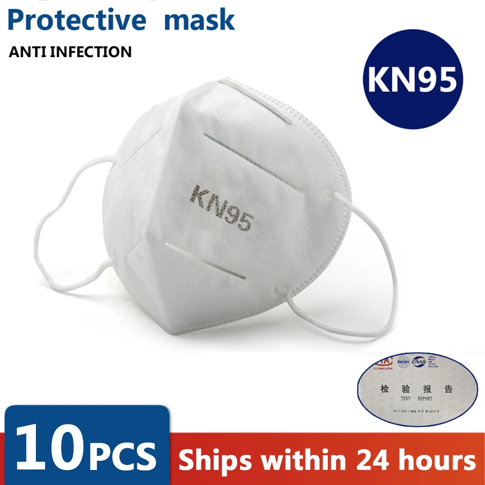 

10PCS KN95 CE ffp3 mask Certification Anti Infection N95 Mask Reusable Particulate Respirator PM2.5 Same Protective as KF94 FFP2