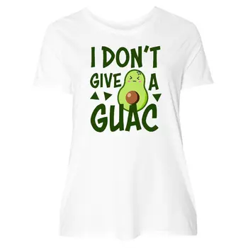 

Inktastic I Dont Give A Guac with Avocado Illustration Women's Plus Size T-Shirt Cartoon Brand Clothing for Women T Shirt